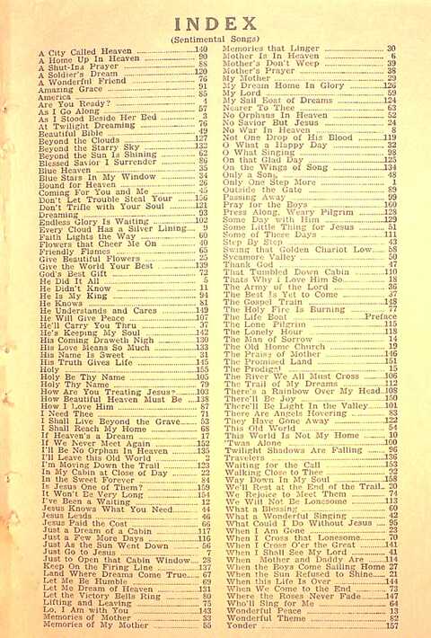 Sentimental Songs: for radio and general use page 191