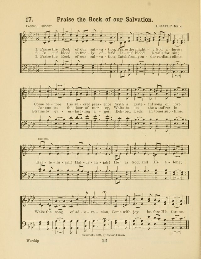 Select Songs No. 2: for the singing service in the prayer meeting; Sunday school; Christian Endeavor meetings page 12