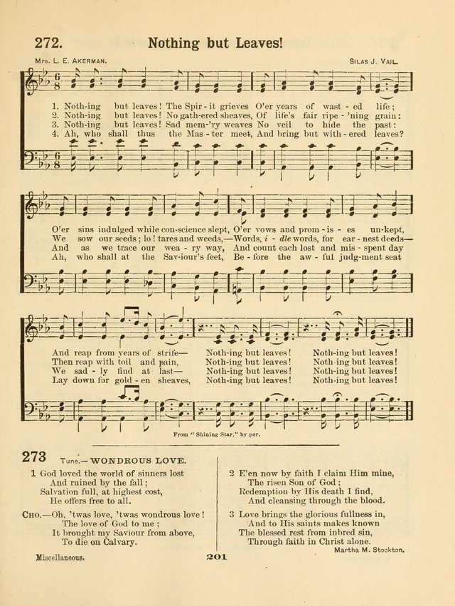 Select Songs No. 2: for the singing service in the prayer meeting; Sunday school; Christian Endeavor meetings page 201