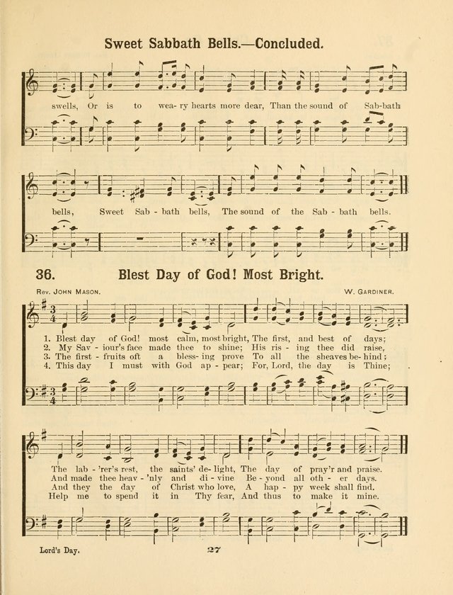 Select Songs No. 2: for the singing service in the prayer meeting; Sunday school; Christian Endeavor meetings page 27