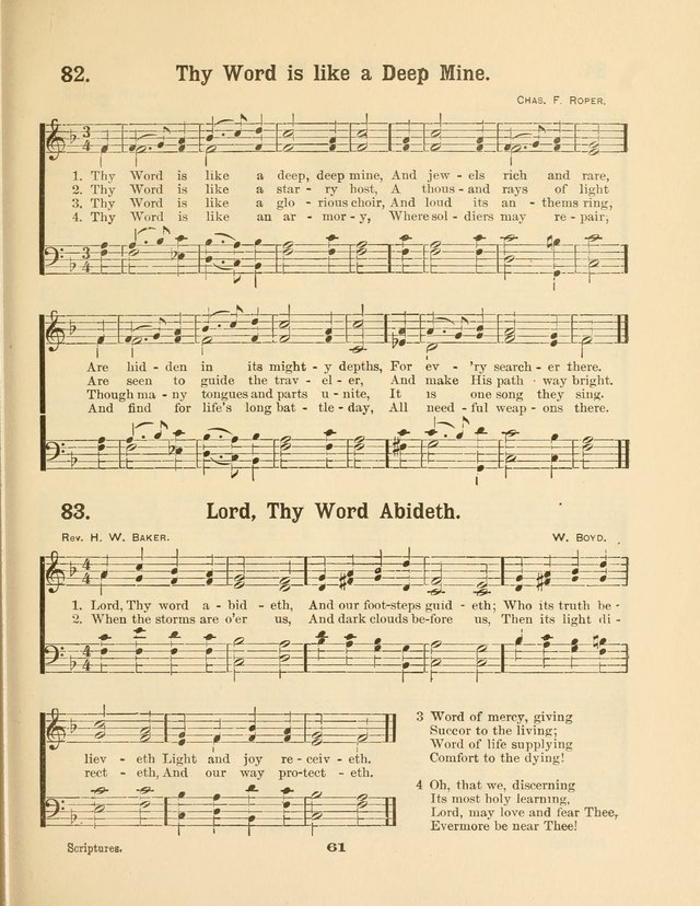 Select Songs No. 2: for the singing service in the prayer meeting; Sunday school; Christian Endeavor meetings page 61