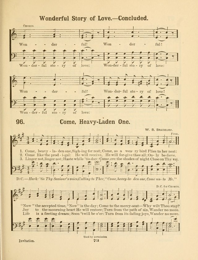 Select Songs No. 2: for the singing service in the prayer meeting; Sunday school; Christian Endeavor meetings page 73