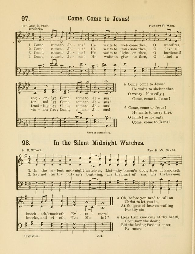 Select Songs No. 2: for the singing service in the prayer meeting; Sunday school; Christian Endeavor meetings page 74