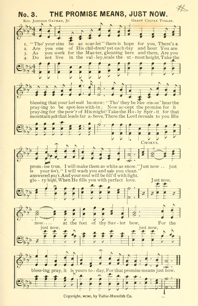 Sermons in Song No. 3: a collection of gospel hymns for use in the Sunday school, church prayer meeting, young people