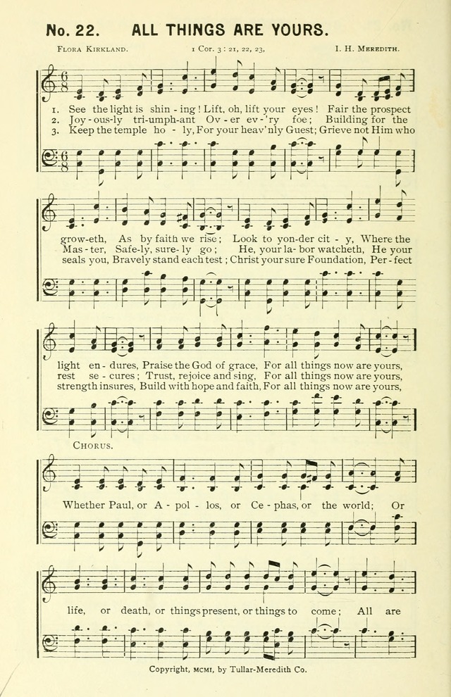 Sermons in Song No. 3: a collection of gospel hymns for use in the Sunday school, church prayer meeting, young people