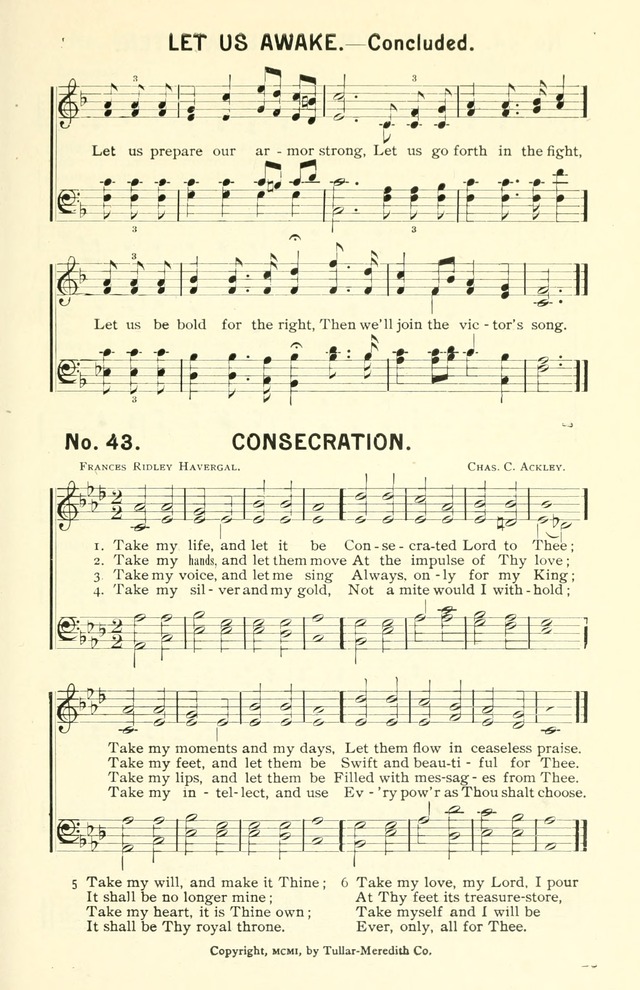 Sermons in Song No. 3: a collection of gospel hymns for use in the Sunday school, church prayer meeting, young people