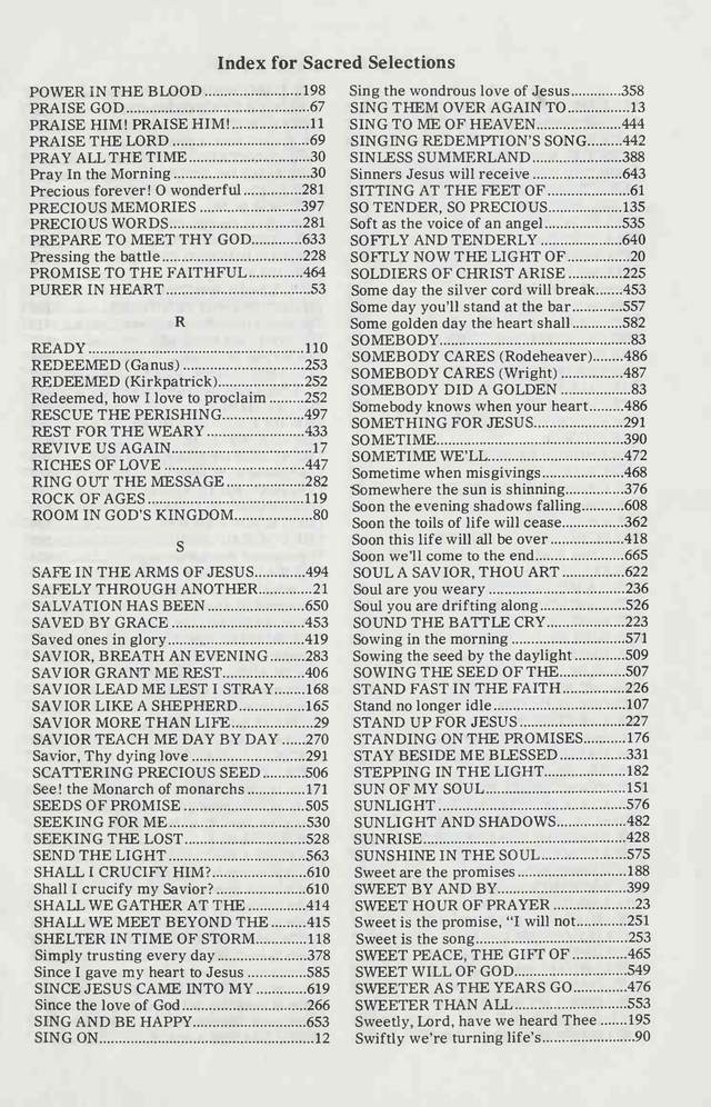 Sacred Selections for the Church: a collection of sacred selections featuring choice favorites old and new (57th ed) page 656