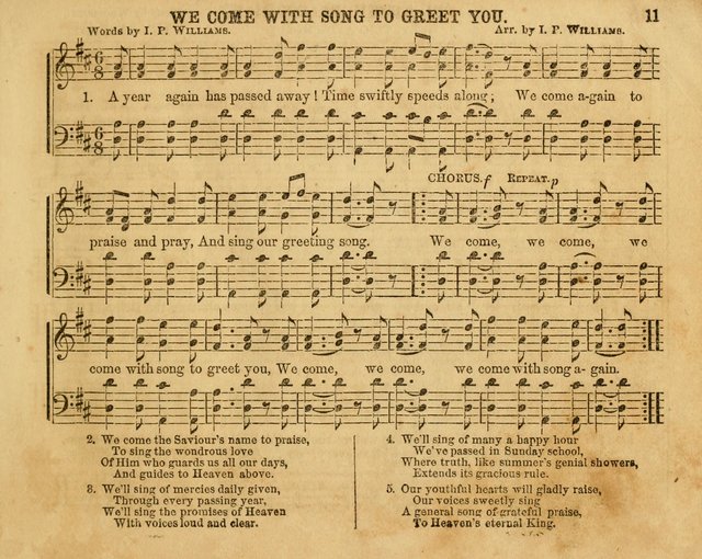 The Sabbath School Bell: a new collection of choice hymns and tunes, original and standard; carefully and simply arranged as solos, duets, trios, semi-choruses and choruses, and for organ..(Enl. Ed) page 11