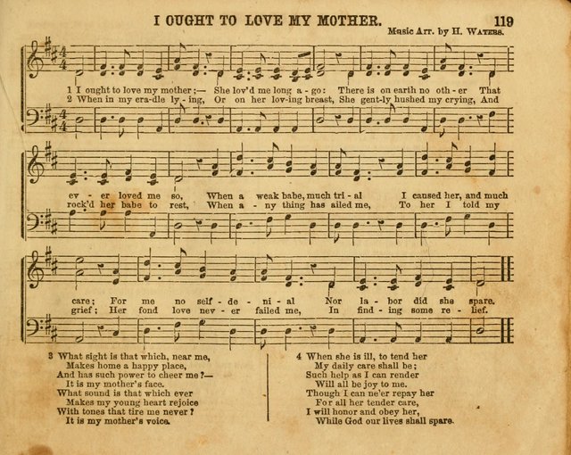 The Sabbath School Bell: a new collection of choice hymns and tunes, original and standard; carefully and simply arranged as solos, duets, trios, semi-choruses and choruses, and for organ..(Enl. Ed) page 119