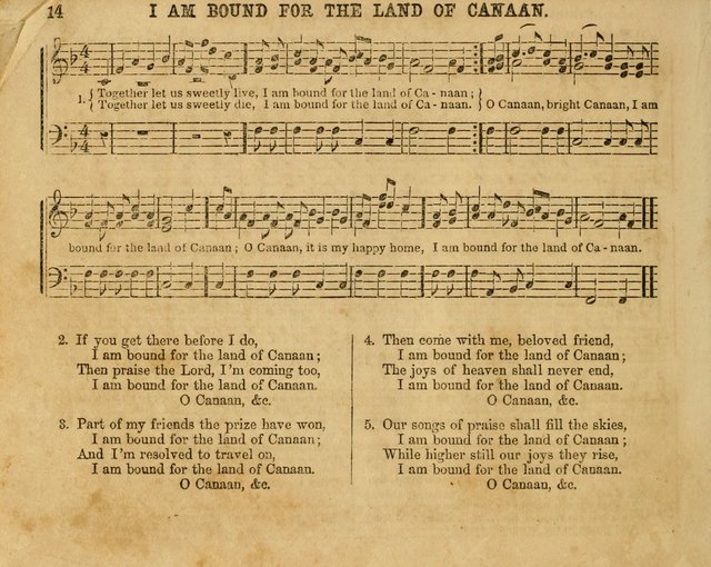 The Sabbath School Bell: a new collection of choice hymns and tunes, original and standard; carefully and simply arranged as solos, duets, trios, semi-choruses and choruses, and for organ..(Enl. Ed) page 14