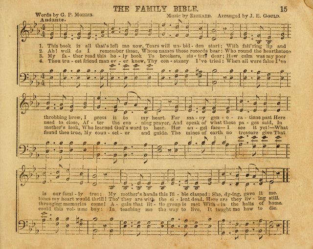 The Sabbath School Bell: a new collection of choice hymns and tunes, original and standard; carefully and simply arranged as solos, duets, trios, semi-choruses and choruses, and for organ..(Enl. Ed) page 15