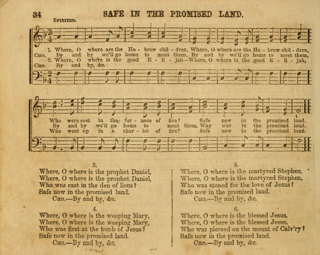 The Sabbath School Bell: a new collection of choice hymns and tunes, original and standard; carefully and simply arranged as solos, duets, trios, semi-choruses and choruses, and for organ..(Enl. Ed) page 34