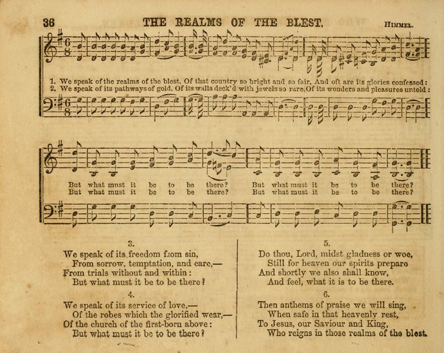 The Sabbath School Bell: a new collection of choice hymns and tunes, original and standard; carefully and simply arranged as solos, duets, trios, semi-choruses and choruses, and for organ..(Enl. Ed) page 36