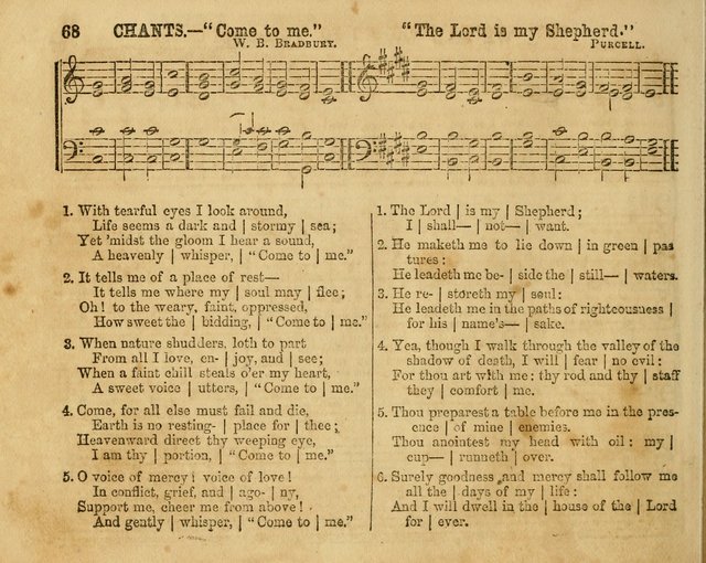 The Sabbath School Bell: a new collection of choice hymns and tunes, original and standard; carefully and simply arranged as solos, duets, trios, semi-choruses and choruses, and for organ..(Enl. Ed) page 68