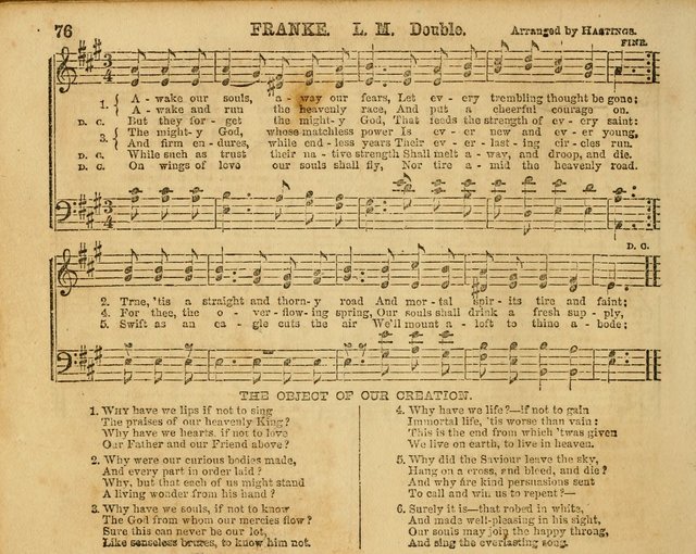 The Sabbath School Bell: a new collection of choice hymns and tunes, original and standard; carefully and simply arranged as solos, duets, trios, semi-choruses and choruses, and for organ..(Enl. Ed) page 76