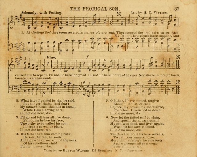 The Sabbath School Bell: a new collection of choice hymns and tunes, original and standard; carefully and simply arranged as solos, duets, trios, semi-choruses and choruses, and for organ..(Enl. Ed) page 87