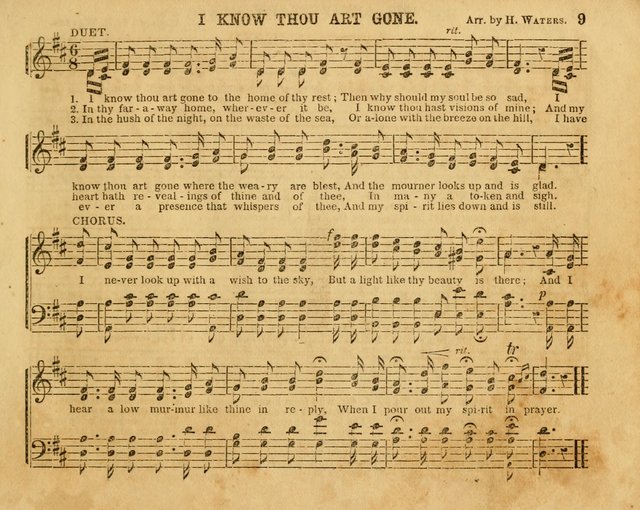 The Sabbath School Bell: a new collection of choice hymns and tunes, original and standard; carefully and simply arranged as solos, duets, trios, semi-choruses and choruses, and for organ..(Enl. Ed) page 9