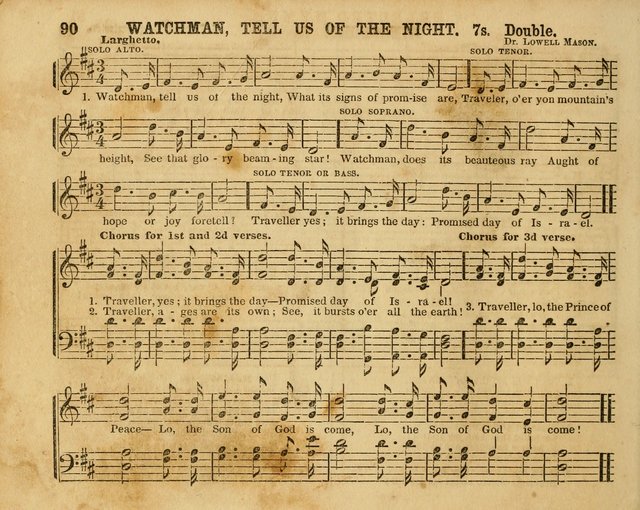 The Sabbath School Bell: a new collection of choice hymns and tunes, original and standard; carefully and simply arranged as solos, duets, trios, semi-choruses and choruses, and for organ..(Enl. Ed) page 90