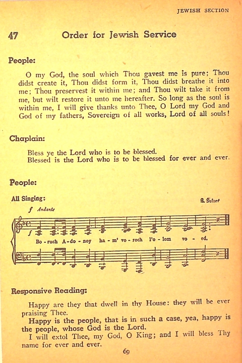 Song and Service Book for Ship and Field: Army and Navy page 69