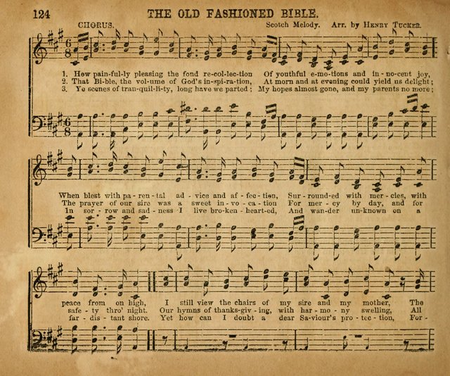 Sabbath School Bell No. 2: a superior collection of choice tunes, newly arranged and composed, and a large number of excellent hymns written expressly for this work, which are well adapted for...      page 124