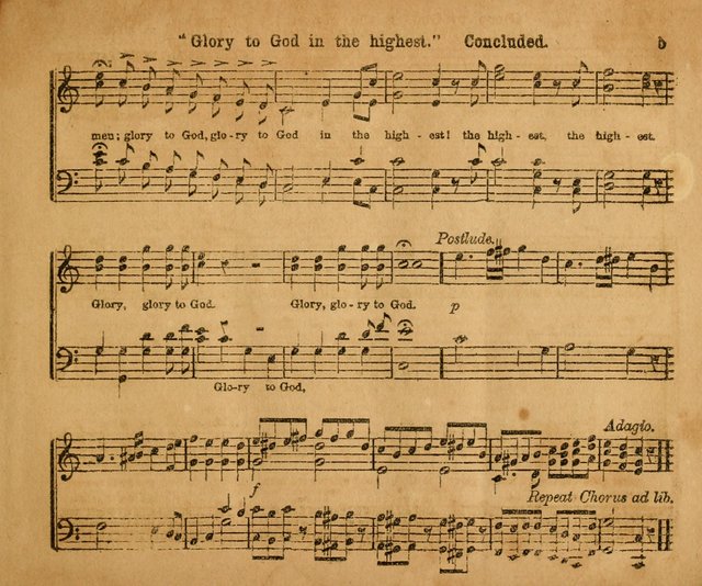 Sabbath School Bell No. 2: a superior collection of choice tunes, newly arranged and composed, and a large number of excellent hymns written expressly for this work, which are well adapted for...      page 5