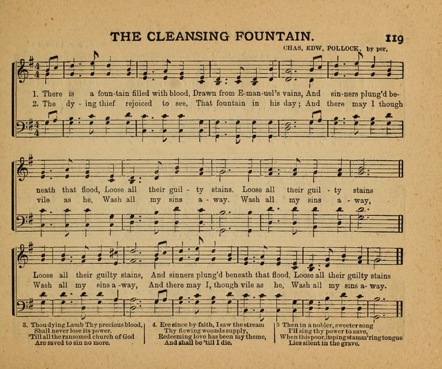 Songs of the Sun Bright Clime: a collection of choice music and poetry, for Sabbath schools and gospel meetings page 119