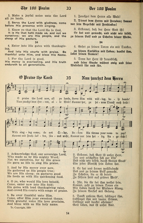 The Selah Song Book (Das Sela Gesangbuch) (2nd ed) page 12