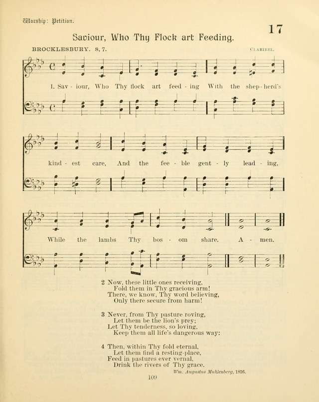 Sunday-School Book: with music: for the use of the Evangelical Lutheran congregations (Rev. and Enl.) page 111