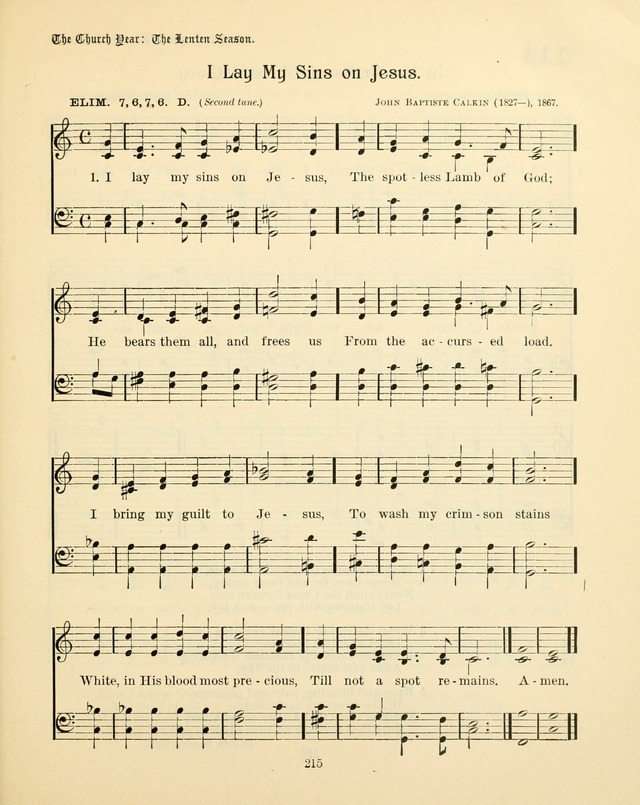 Sunday-School Book: with music: for the use of the Evangelical Lutheran congregations (Rev. and Enl.) page 217