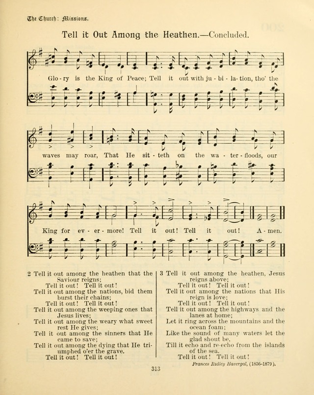 Sunday-School Book: with music: for the use of the Evangelical Lutheran congregations (Rev. and Enl.) page 315