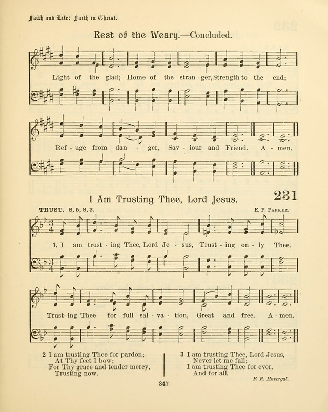 Sunday-School Book: with music: for the use of the Evangelical Lutheran congregations (Rev. and Enl.) page 349