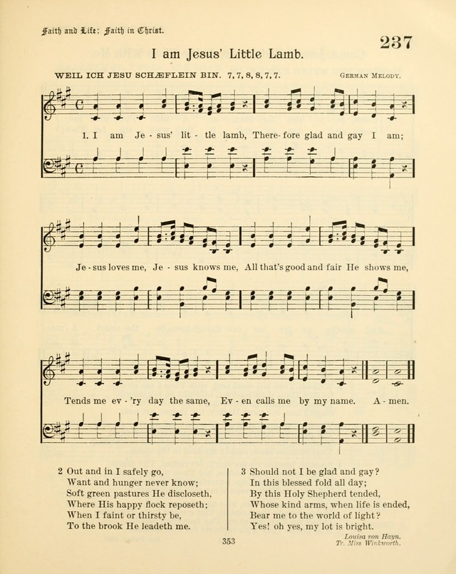 Sunday-School Book: with music: for the use of the Evangelical Lutheran congregations (Rev. and Enl.) page 355