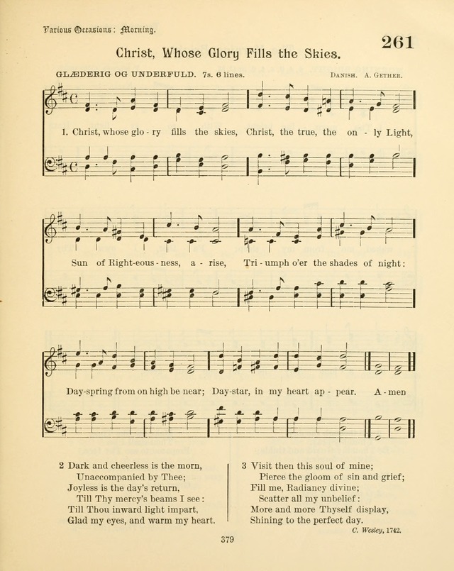 Sunday-School Book: with music: for the use of the Evangelical Lutheran congregations (Rev. and Enl.) page 381