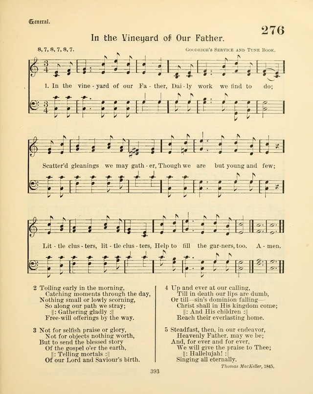 Sunday-School Book: with music: for the use of the Evangelical Lutheran congregations (Rev. and Enl.) page 395