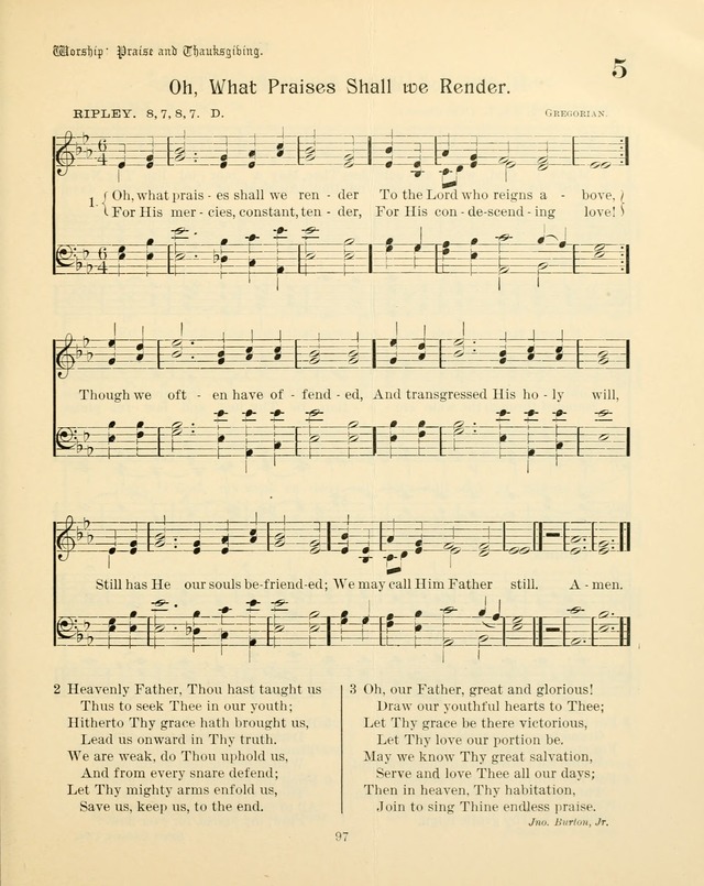 Sunday-School Book: with music: for the use of the Evangelical Lutheran congregations (Rev. and Enl.) page 99