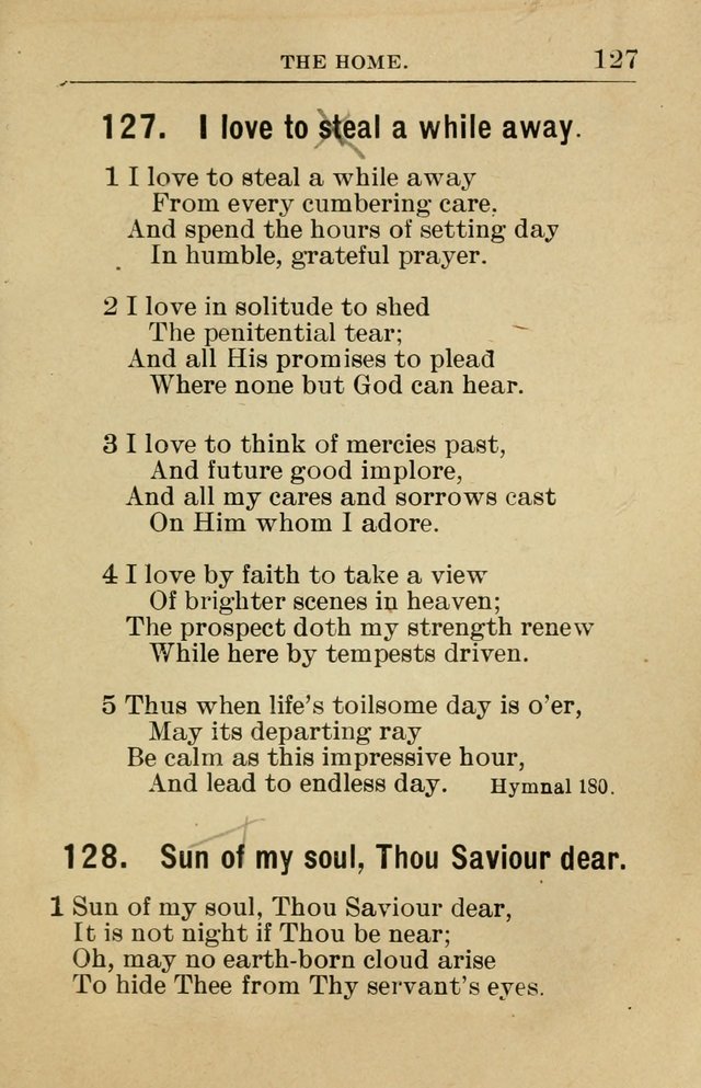 Sunday School Book: containing liturgy and hymns for the Sunday School (Rev. and Enl. Ed.) page 129