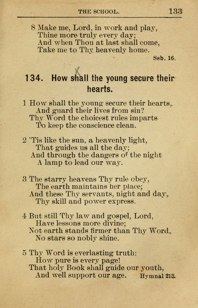 Sunday School Book: containing liturgy and hymns for the Sunday School (Rev. and Enl. Ed.) page 135