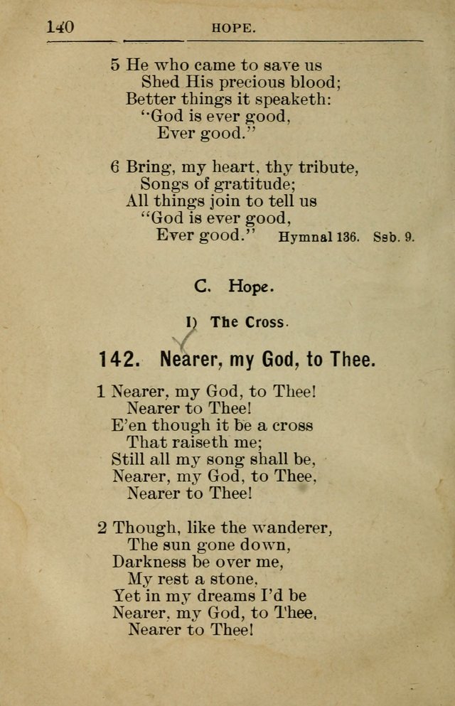 Sunday School Book: containing liturgy and hymns for the Sunday School (Rev. and Enl. Ed.) page 142