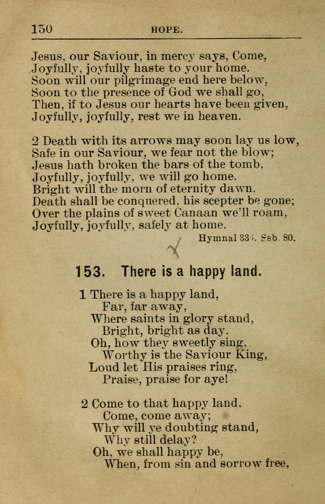 Sunday School Book: containing liturgy and hymns for the Sunday School (Rev. and Enl. Ed.) page 152