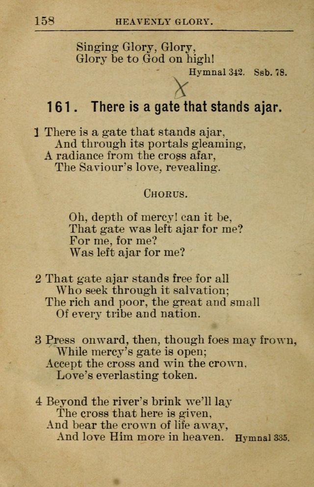 Sunday School Book: containing liturgy and hymns for the Sunday School (Rev. and Enl. Ed.) page 160