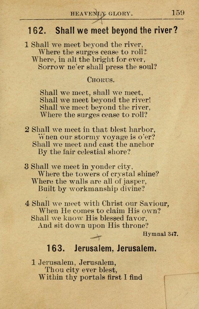 Sunday School Book: containing liturgy and hymns for the Sunday School (Rev. and Enl. Ed.) page 161