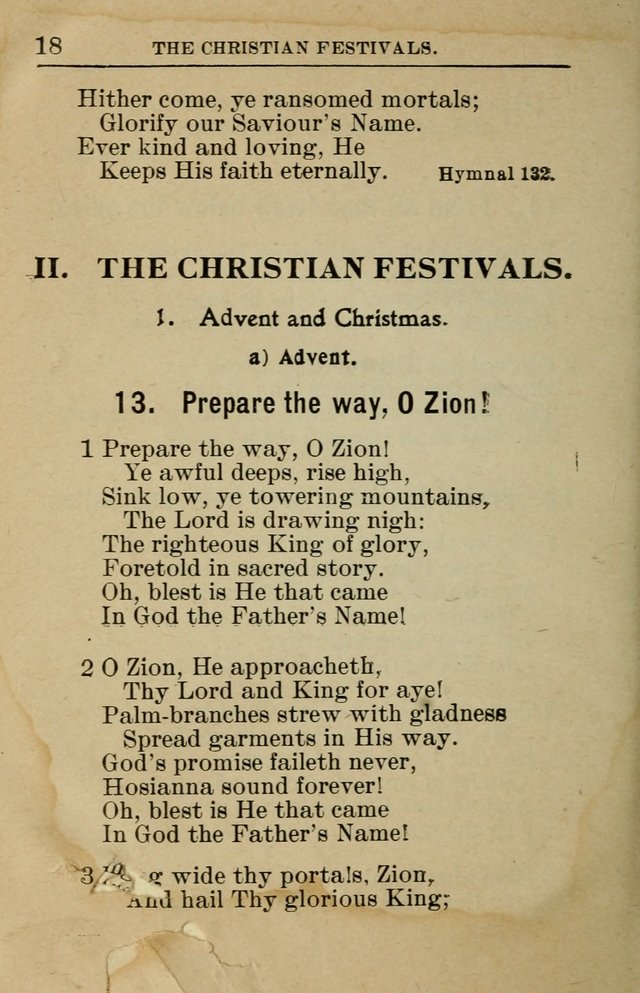 Sunday School Book: containing liturgy and hymns for the Sunday School (Rev. and Enl. Ed.) page 18