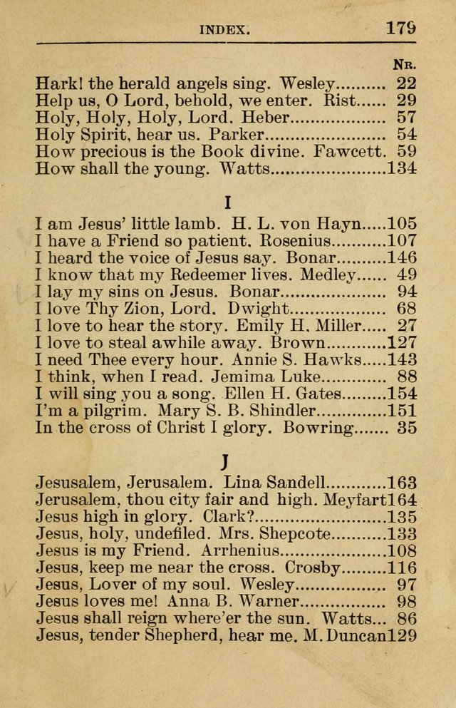 Sunday School Book: containing liturgy and hymns for the Sunday School (Rev. and Enl. Ed.) page 181