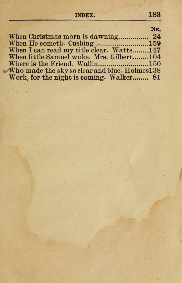 Sunday School Book: containing liturgy and hymns for the Sunday School (Rev. and Enl. Ed.) page 185