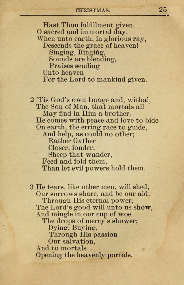 Sunday School Book: containing liturgy and hymns for the Sunday School (Rev. and Enl. Ed.) page 25