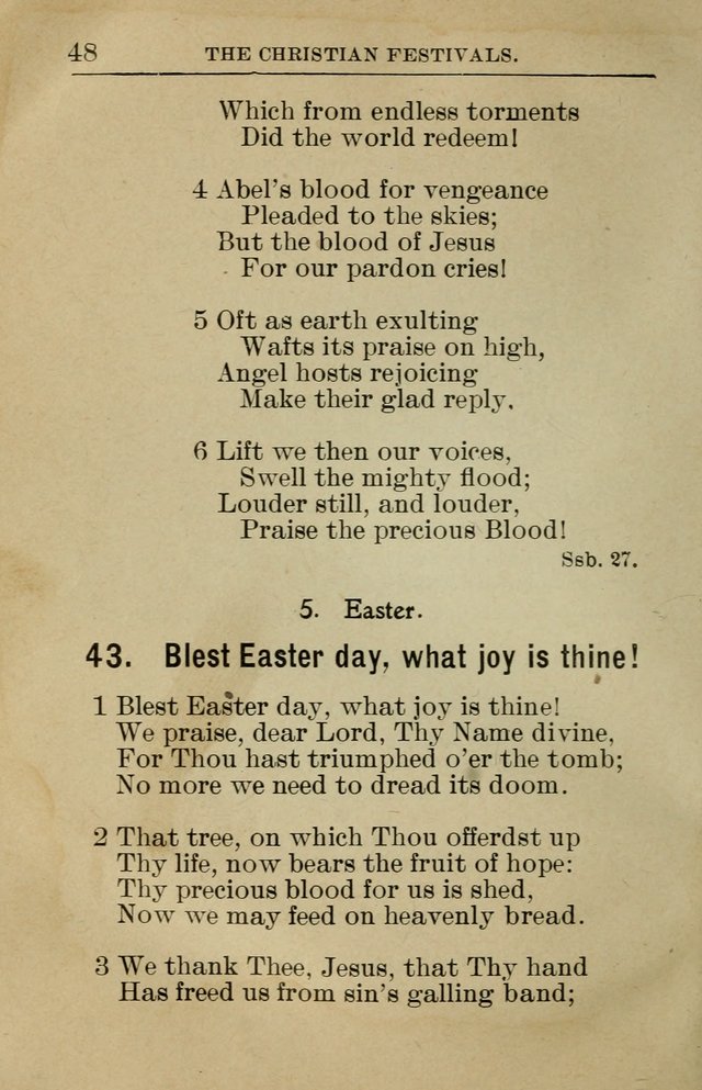 Sunday School Book: containing liturgy and hymns for the Sunday School (Rev. and Enl. Ed.) page 48