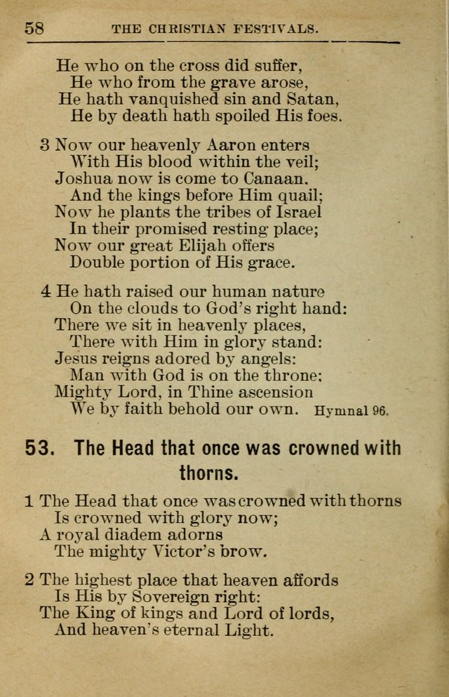 Sunday School Book: containing liturgy and hymns for the Sunday School (Rev. and Enl. Ed.) page 58