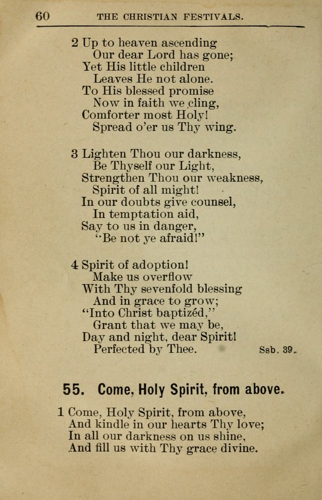 Sunday School Book: containing liturgy and hymns for the Sunday School (Rev. and Enl. Ed.) page 60