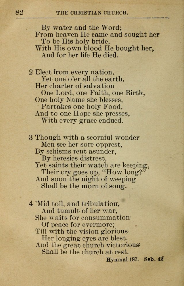 Sunday School Book: containing liturgy and hymns for the Sunday School (Rev. and Enl. Ed.) page 82