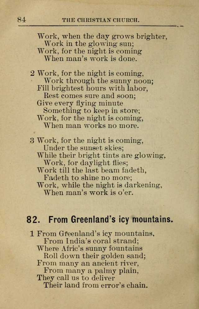 Sunday School Book: containing liturgy and hymns for the Sunday School (Rev. and Enl. Ed.) page 84